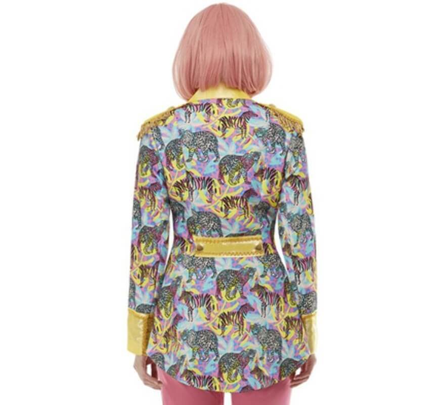 Chaqueta Años 70 Amarilla y Azul con detalles dorados para mujer