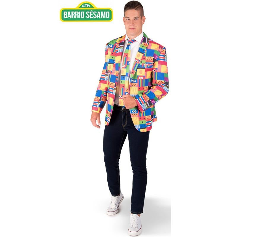 Translation missing: en.Chaqueta de Barrio Sésamo multicolor para hombre