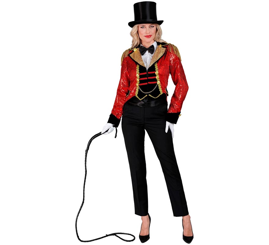 Chaqueta de Frac Lentejuelas rojo para mujer