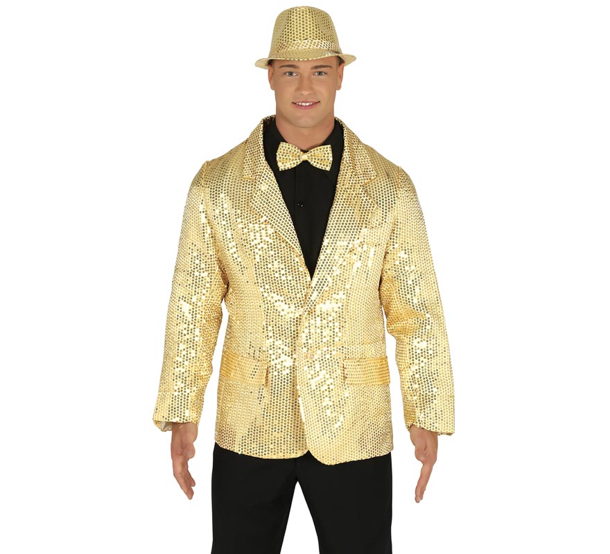Chaqueta de Lentejuelas Dorada para hombre