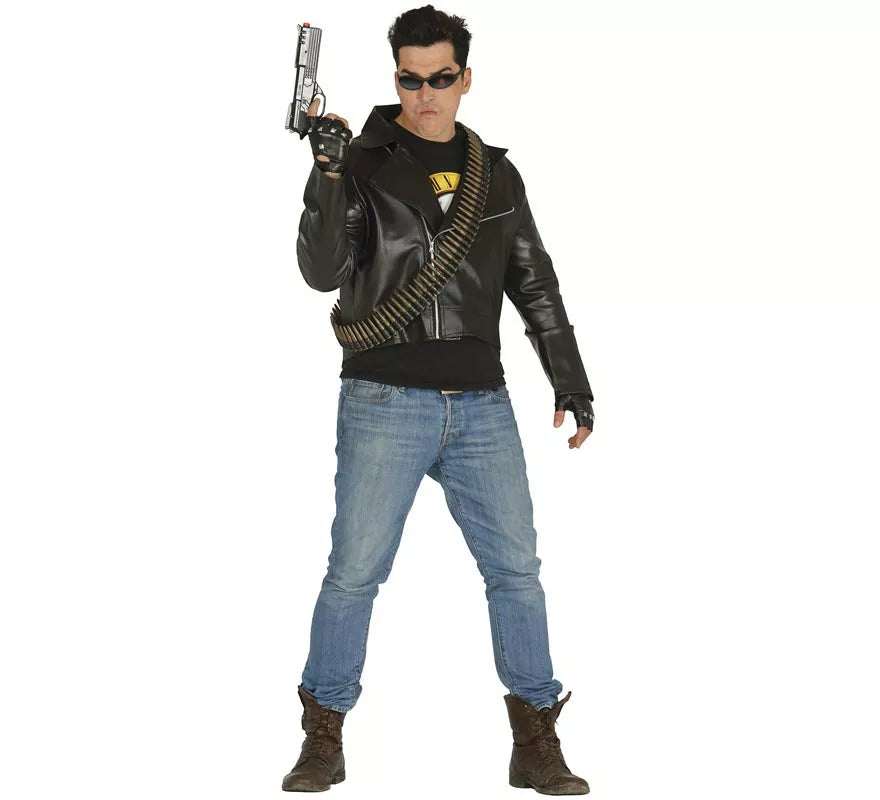 Chaqueta de Motorista o de Rockero negra para hombre