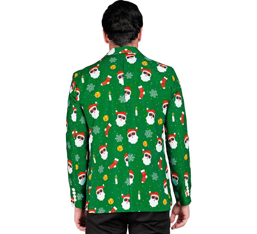 Chaqueta de Papá Noel verde para hombre
