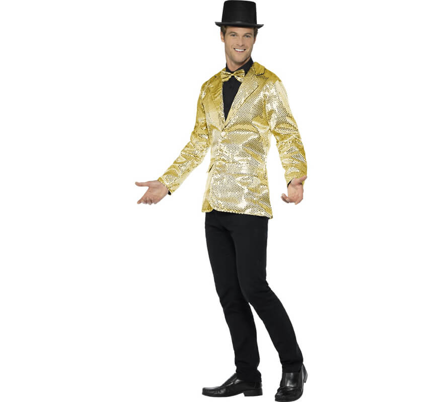 Chaqueta Dorada con Lentejuelas para hombre
