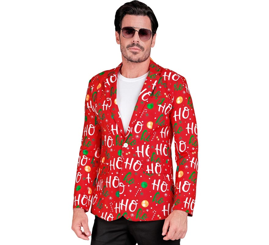 Translation missing: en.Chaqueta Feliz Navidad ho ho rojo para hombre