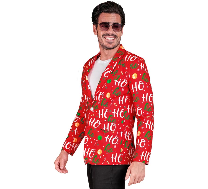 Translation missing: en.Chaqueta Feliz Navidad ho ho rojo para hombre