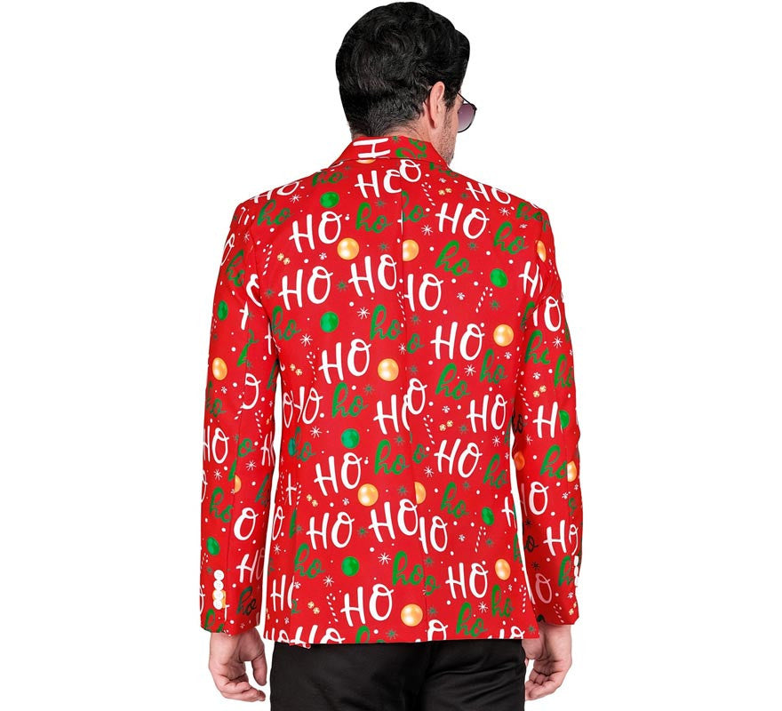 Translation missing: en.Chaqueta Feliz Navidad ho ho rojo para hombre
