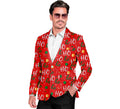 Chaqueta Feliz Navidad ho ho rojo para hombre