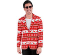 Chaqueta Feliz Navidad rojo y blanco para hombre