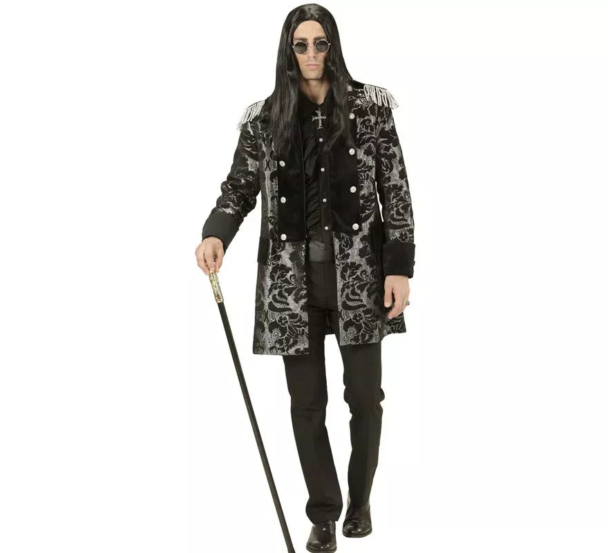 Chaqueta Jacquard época plateada para hombre