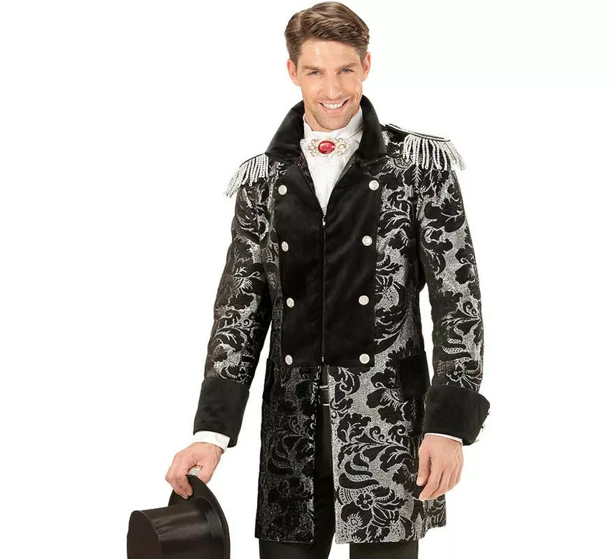 Chaqueta Jacquard época plateada para hombre