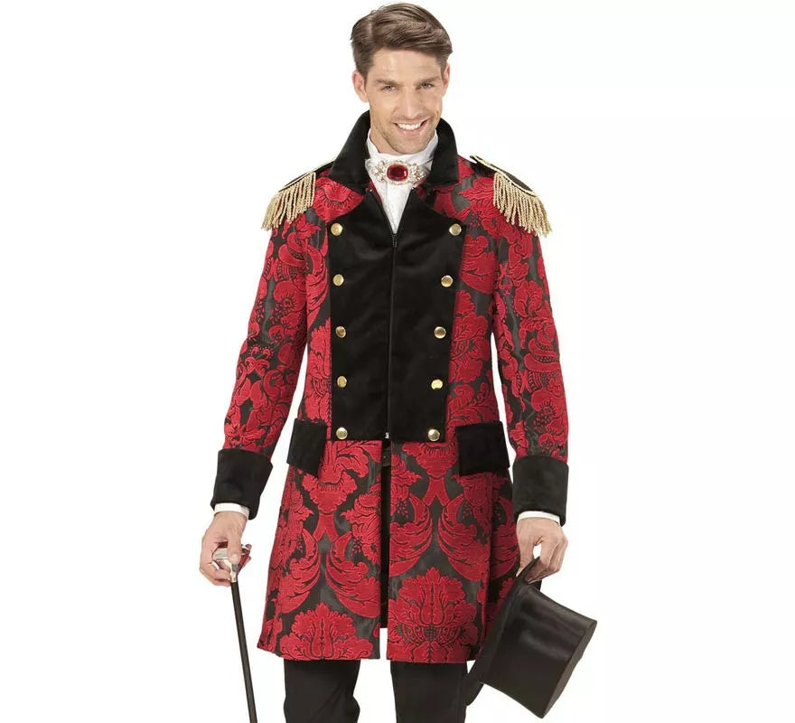 Chaqueta Jacquard época rojo para hombre