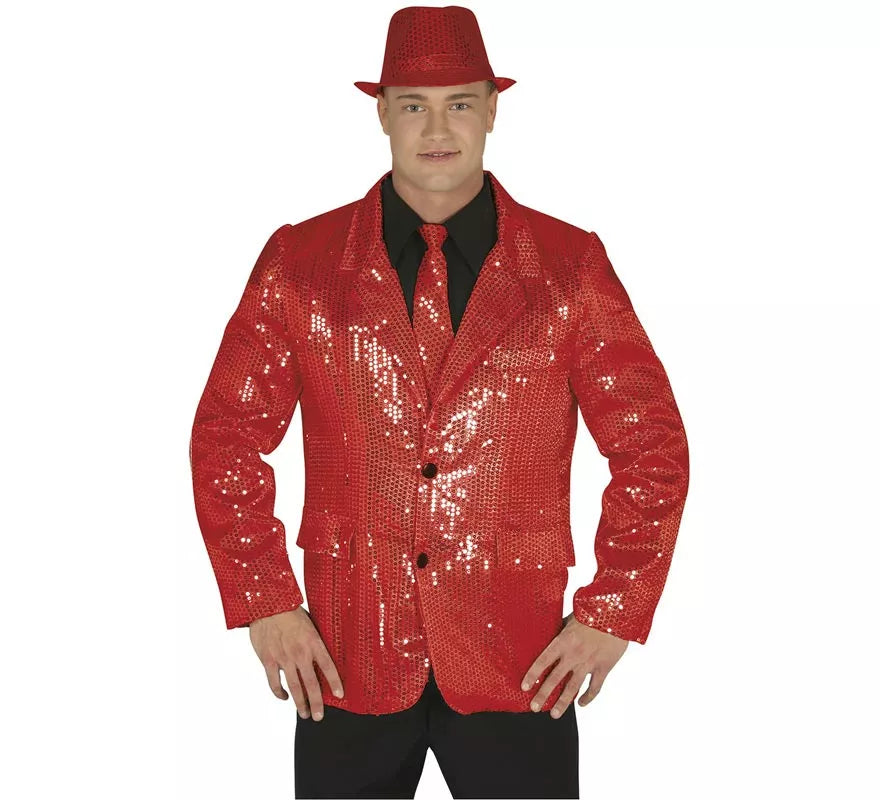 Chaqueta Lentejuelas Roja
