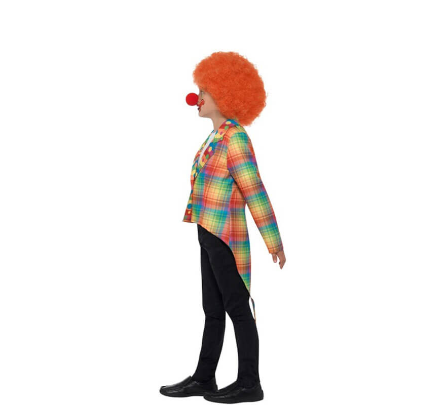Chaqueta o Frac Multicolor a cuadros de Payaso para niña