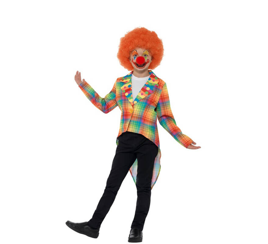 Translation missing: en.Chaqueta o Frac Multicolor a cuadros de Payaso para niña