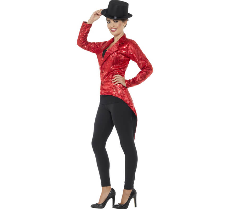 Chaqueta Roja con lentejuelas para mujer