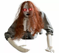 Dead Girl Crawling with Light, Sound and Movement 40x90x60 cm