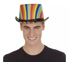 Striped Rainbow Top Hat