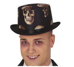 Top Hat with Skulls
