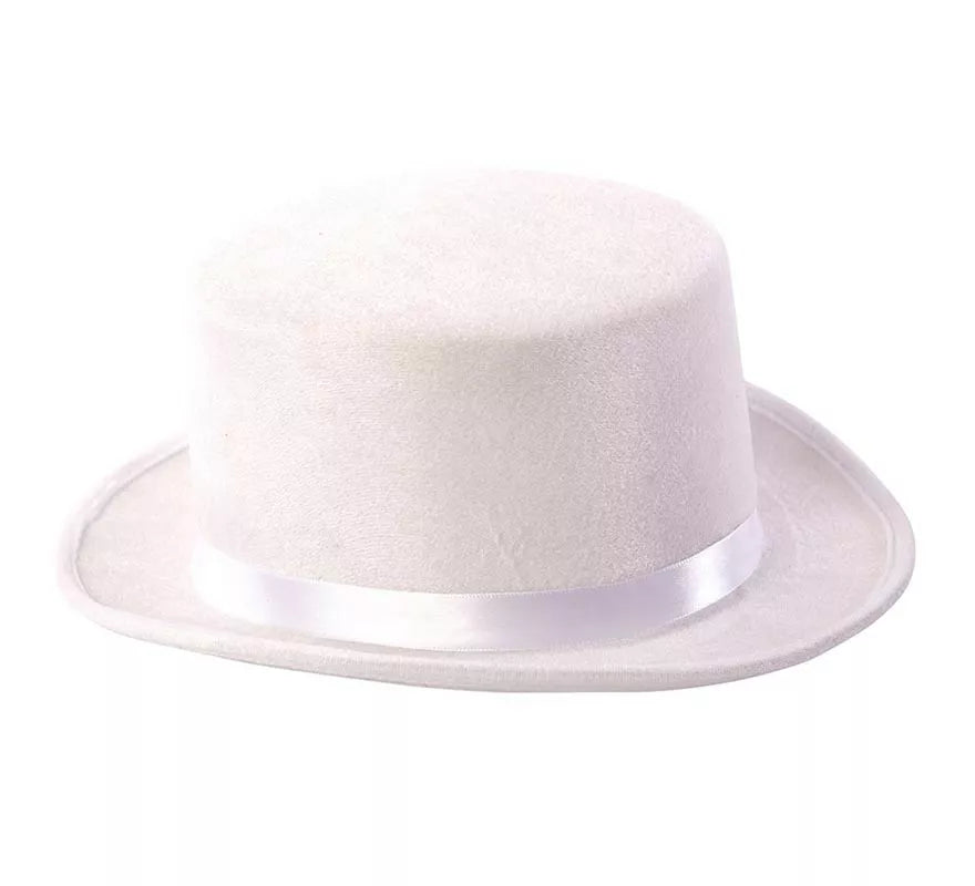Translation missing: en.Chistera elegante blanca adulto de 31x26x12 cm