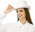 Chistera elegante blanca adulto de 31x26x12 cm