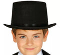 Chistera infantil de fieltro negro