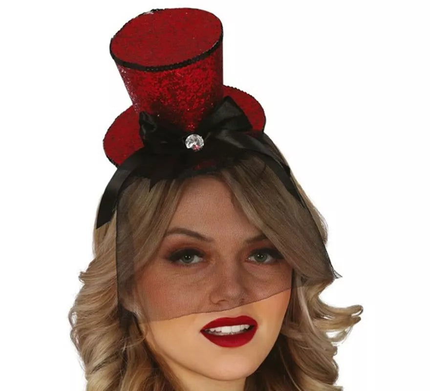 Chistera Mini Roja con Diadema