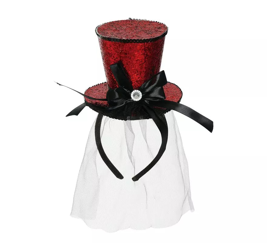 Chistera Mini Roja con Diadema