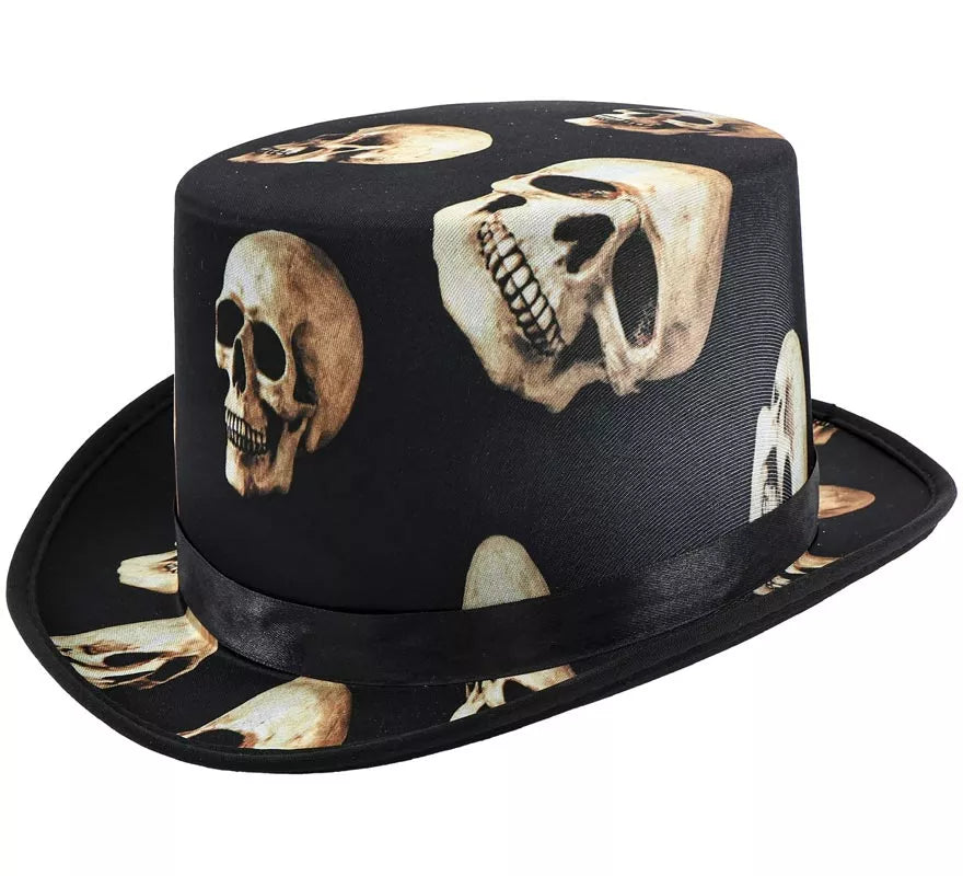 Chistera negra con Calaveras