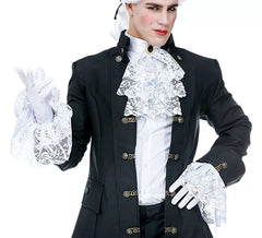 Jabot com Pulseiras de Pedrarias e Renda