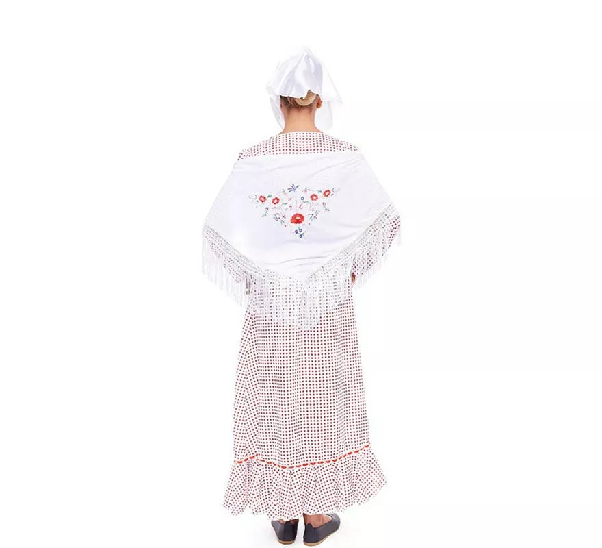 Chulapa blanco con lunares rojos para niña