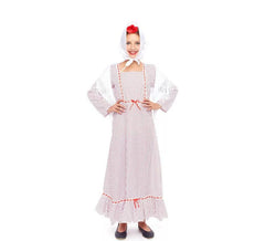White Chulapa costume with red polka dots for girls
