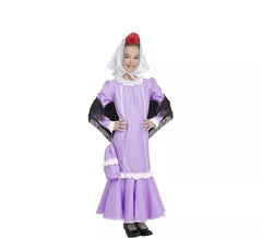 Lilac Chulapa costume for girl and baby