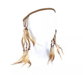 Cinta de Indio plumas marrones para el cabello