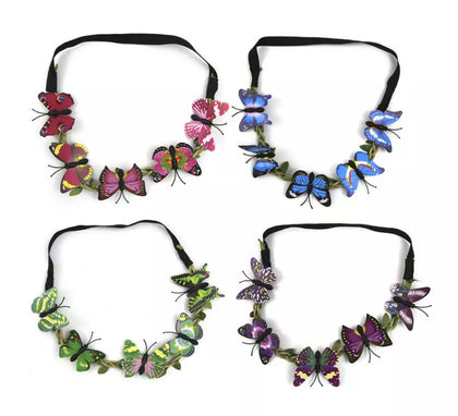 Cinta de Pelo con Mariposas en colores surtidos