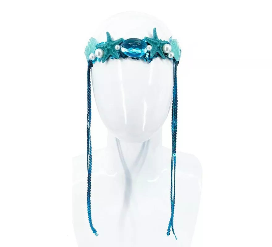Translation missing: en.Cinta de Sirena azul para el cabello de 35 cm