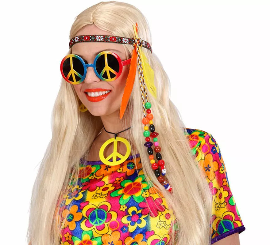 Cinta Hippie con Perlas y Plumas