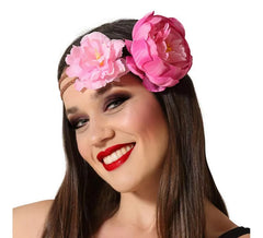 Pink Flowers Hair Band