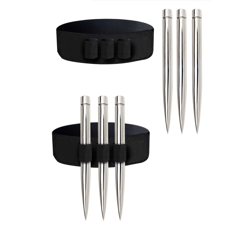 Cinta Pierna con 3 Balas plata de 20 cm