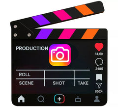 Instagram clapperboard 20.02x19.9 cm