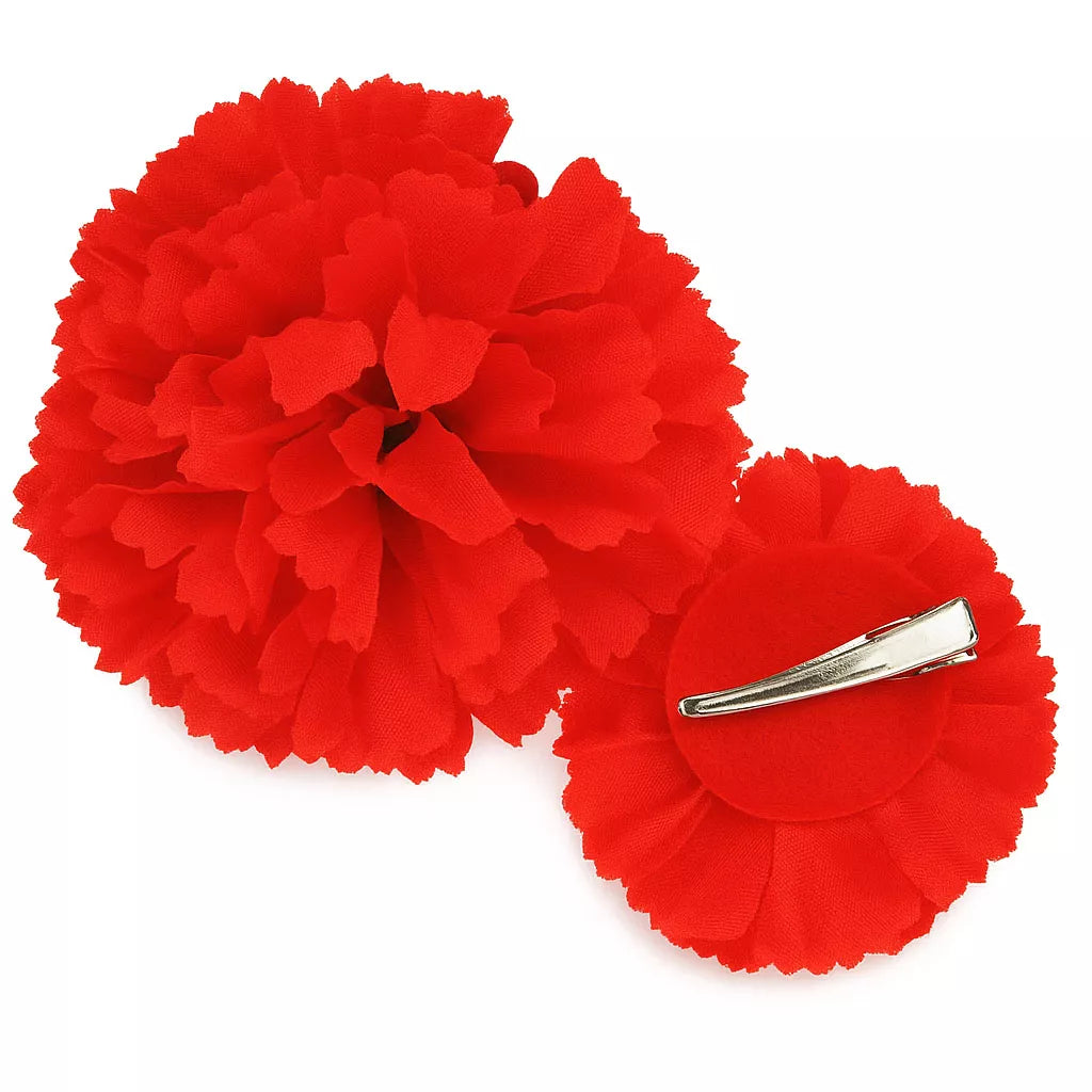 Translation missing: en.Clavel Rojo Sevillana o Chulapa de 8 cm con Pinza