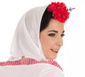 Clavel Rojo Sevillana o Chulapa de 8 cm con Pinza
