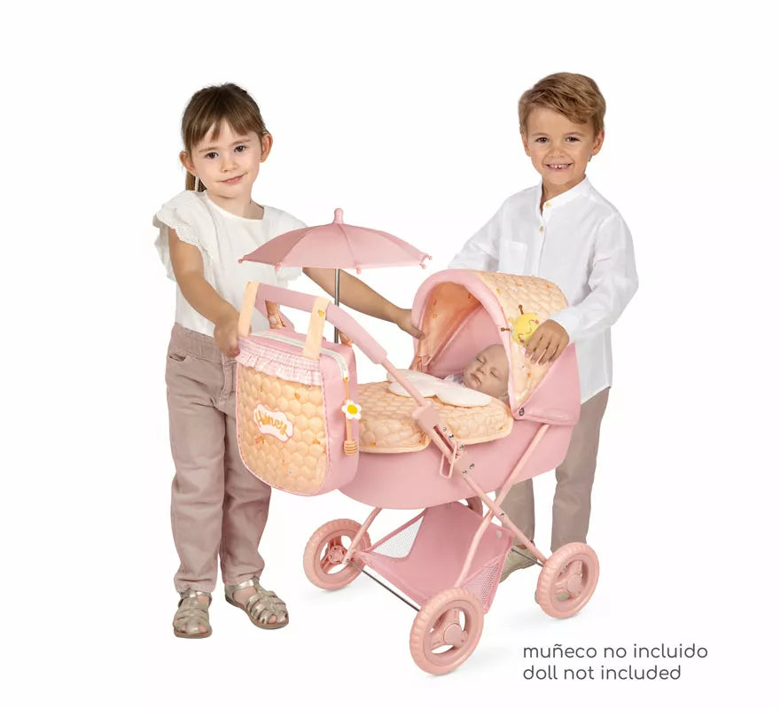 Translation missing: en.Coche de Muñecas de hasta 48 cm Plegable con Sombrilla y Bolso