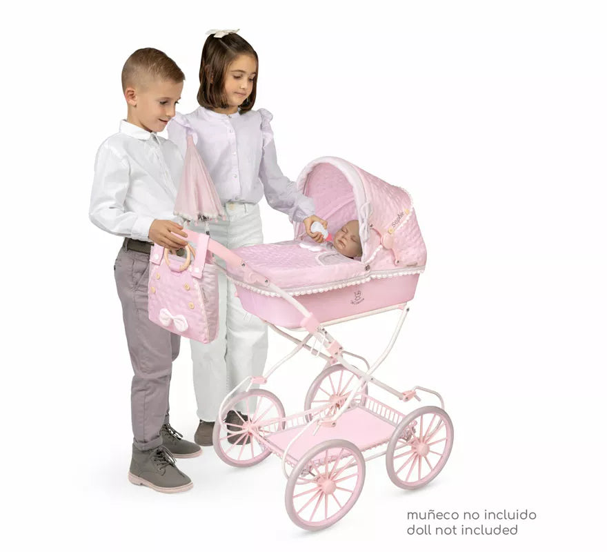 Translation missing: en.Coche de Muñecas de hasta 48 cm Plegable con Sombrilla y Bolso