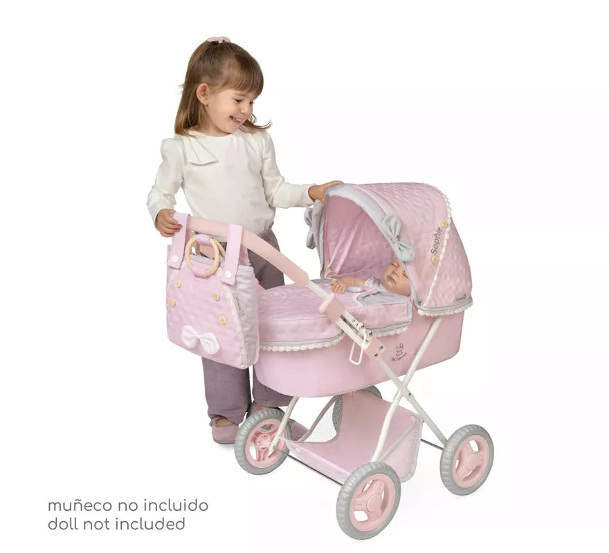 Translation missing: en.Coche de Muñecas de hasta 48 cm Plegable con Sombrilla y Bolso