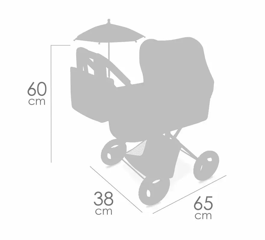 Translation missing: en.Coche de Muñecas de hasta 48 cm Plegable con Sombrilla y Bolso