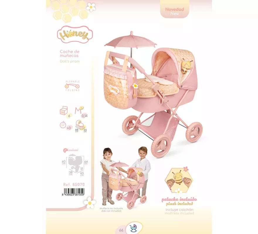 Translation missing: en.Coche de Muñecas de hasta 48 cm Plegable con Sombrilla y Bolso