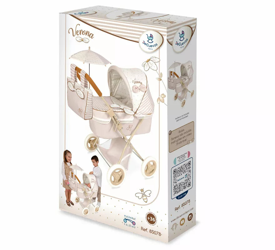 Translation missing: en.Coche de Muñecas de hasta 48 cm Plegable con Sombrilla y Bolso