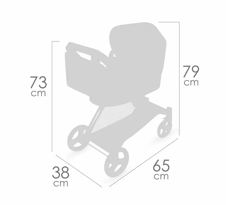 Coche de Muñecas de hasta 50 cm 3 en 1 Plegable