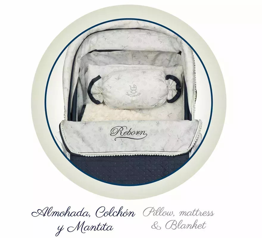 Translation missing: en.Coche de Reborn de hasta 55 cm Plegable con Sombrilla y Bolso