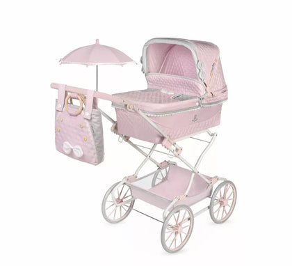 Coche Reborn de hasta 55 cm Plegable con Sombrilla y Bolso